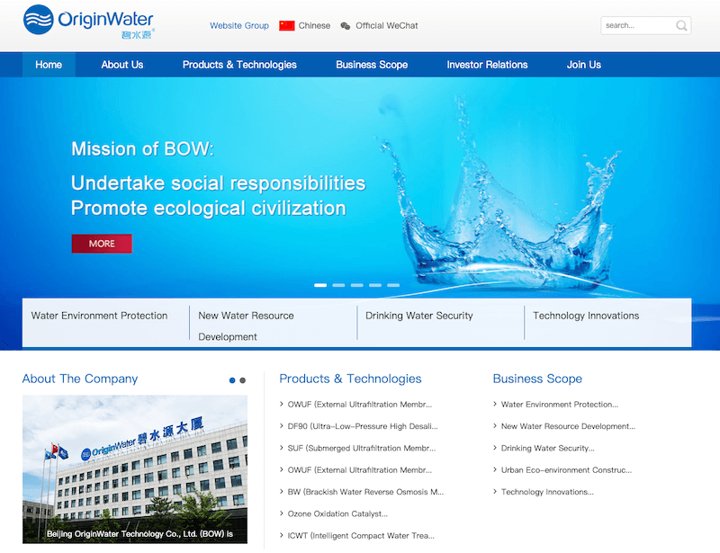 Beijing Origin Water