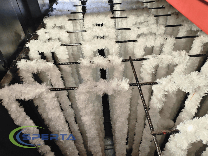 Bio-Cord media installed in dense rows