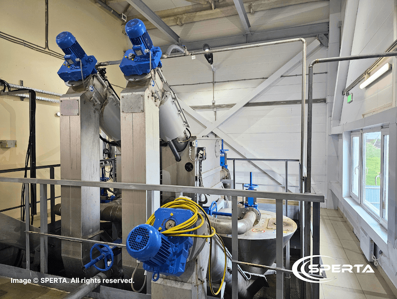 Sludge dewatering unit as part of plant OPEX