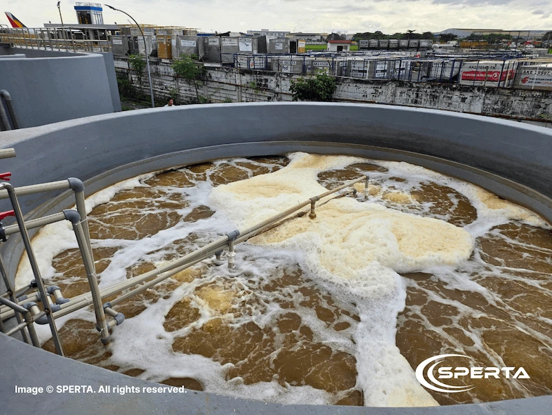 SPERTA MBR system operating in a converted sedimentation tank.